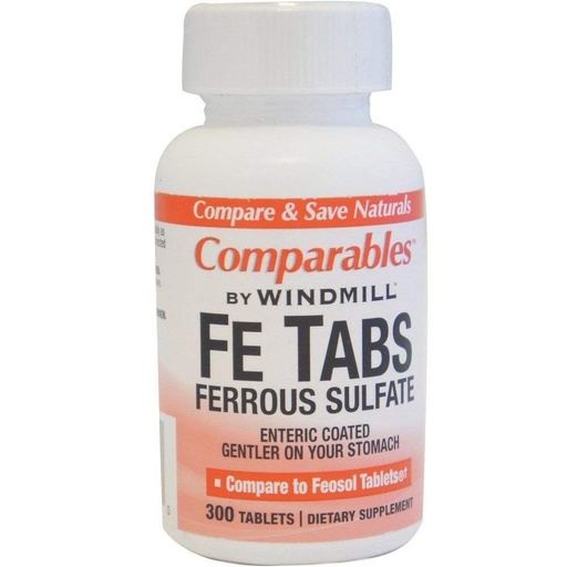 [BRSWIYYLBADGCCLU] Comparables by Windmill Fe Tabs Ferrous Sulfate Tablets 300 Tablets