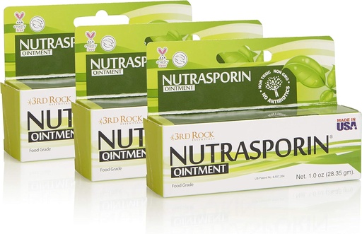 [BRSWK234AQMBEALM] 3rd Rock Essentials | Nutrasporin Silver Ointment | Non Toxic Petroleum Free Non Antibiotic First Aid Ointment | All Natural Personal Care (1.0 oz | 3 Pack)