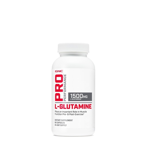 [BRSWKHYTOZ6REDDF] GNC Pro Performance L-Glutamine, 90 Capsules, Supports Muscle Recovery
