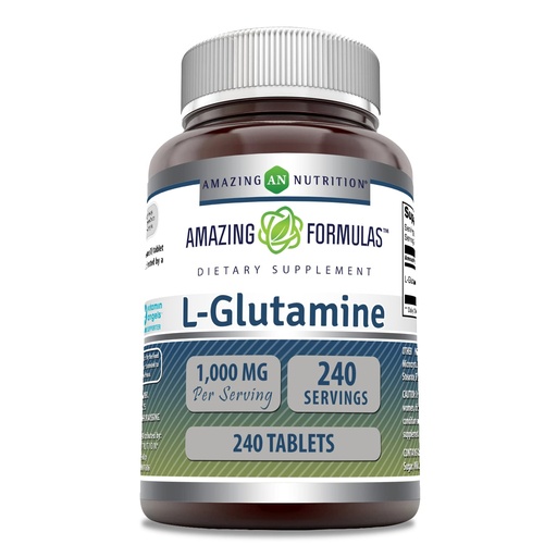 [BRSROYY2AUNAYYDO] Amazing Formulas L-Glutamine Supplement | 1000 Mg Per Serving | 240 Tablets | Non-GMO | Gluten Free | Made in USA