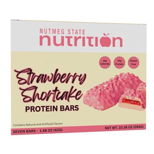 [BRSREHQYCIFA23L4] HealthyWise - High Protein Diet Bars, Gluten Free, Low Cholesterol, Low Sodium, Low Sugar, Ideal Protein Compatible, 7 Servings Per Box (Strawberry Shortcake)