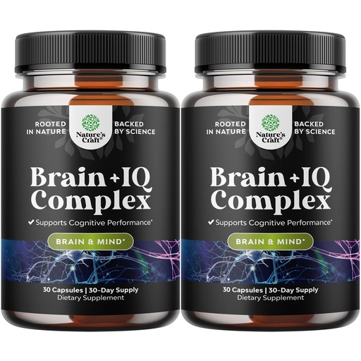 [BRSREFD4AV5WMEY6] Nootropic Memory Supplement for Brain Support - Memory Pills for Brain Boost and Natural Energy Booster - VIT B12 Bacopa Monnieri Rhodiola Rosea DMAE Ginkgo Biloba Phosphatidylserine Supplement 2pack