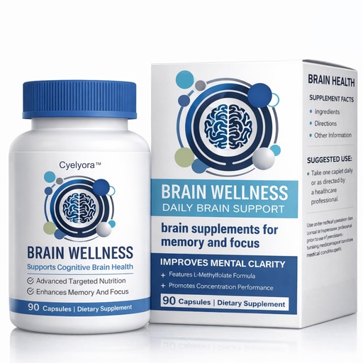 [BRSRGAI7DJ4B4ELO] Brain Supplements for Memory and Focus | Natural Herbal Formula, Clarity & Cognitive Improvement for Men & Women | 90 Capsules
