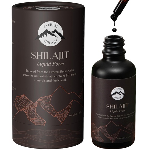 [BRSREZYYBZ7BUAL3] Everest Himalayan Shilajit Liquid Drops | Fast Absorption | 75%+ Fulvic Acid | Easy Dosing | Shilajit Nepal Origin | Natural Energy | 50 ml