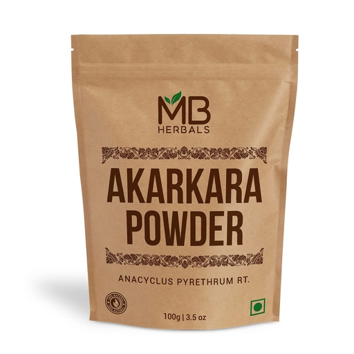 [BRSWECATA4PG2ADP] MB Herbals Pure Anacyclus pyrethrum Root Powder 3.5 oz / 100 Gram | Akarkara | Akar Kara | Pellitory | Longwort Root Powder | Spanish Chamomile Root Powder