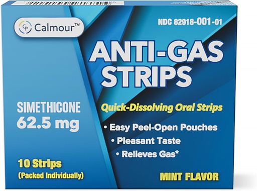 [BRSROZA3OIDW2GQY] Anti Gas Relief 10 Strips | Mint Flavor Oral Dissolvable Anti Bloating Strips