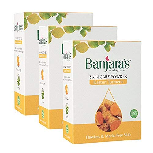 [BRSWGEIKPIMGYAI4] Banjara's Kasturi Turmeric Skin Care Powder - 300g (100g X Pack of 3)