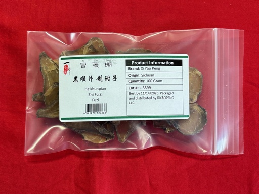 [BRSREYI6BACBGEQ2] XYP Heishunpian Hei Shun Pian Zhi Fu Zi 黑顺片 制附子 100Gram