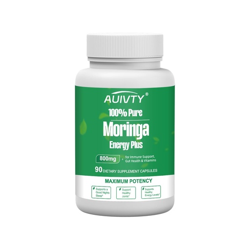[BRSREAQ6DF6GO3DX] Moringa Capsules 800mg – 90 Vegan Capsules | Pure Moringa Leaf Powder Supplement for Natural Energy, Digestive Balance, Antioxidant & Daily Wellness | Non-GMO, Plant-Based, Made in USA