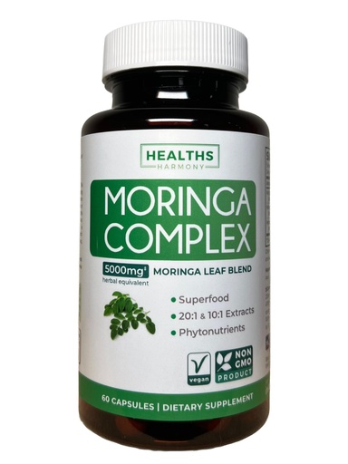 [BRSWYYACOUDQAELG] Moringa Capsules (2 Month Supply) High Strength - Advanced Blend of Moringa Leaf 20:1 Extract 235mg Moringa Leaf Powder 100mg Moringa Leaf 10:1 Extract 20mg Per 1 Capsule Serving - 60 Caps