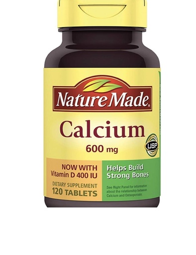 [BRSWGZD4PMDROELL] Nature Made Calcium 600 mg with Vitamin D - 120 Tablets by Nature Made