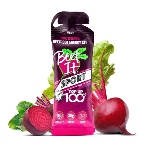 [BRSRAEIKOIBBSFAU] BEET IT Sport Natural Beetroot Running Gels (12 Packs of 43g) - Concentrated Energy Gel for Runners with 100mg Nitrates & 30g Carbs - Long Lasting Energy Gel Packs
