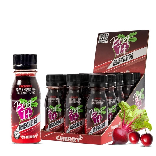 [BRSRMHAFO56AOYI7] Beet It Regen Cherry+ Energy Shots 70ml – Beet Juice & Tart Cherry Juice Concentrate to Boost Muscle Recovery & Endurance – 200mg Dietary Nitrates – Pack of 15