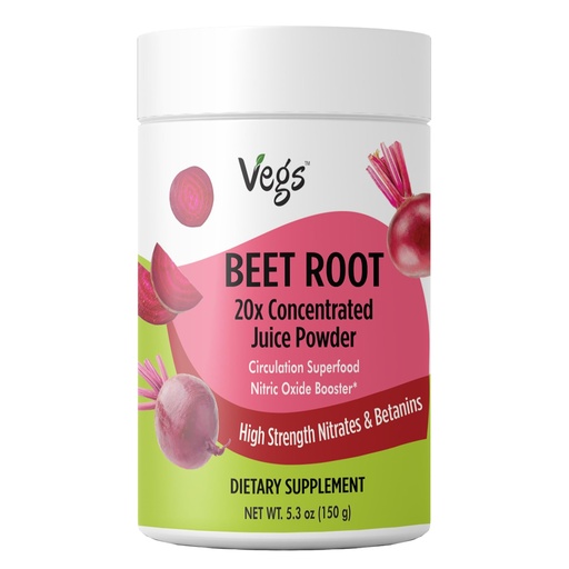 [BRSRAYYKBEIRS23Z] Beet Root Juice Powder Drink Mix, Natural Nitrates 500mg Each Serving - 20:1 Freeze Dried Organic Beets Nitric Oxide Supplement - Energy, Heart, Blood Flow & Circulation Superfood - 30 Servings
