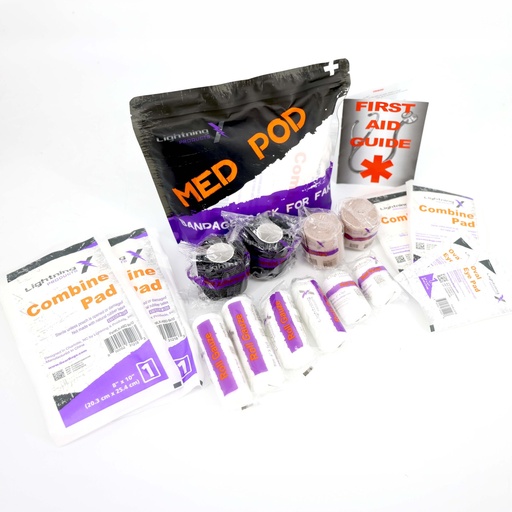 [BRSWKHYQCYBBK2L2] Lightning X Products New Improved Bandages - EMS/EMT Medical Gauze Bandage Refill Kit for First Responder First Aid Kit