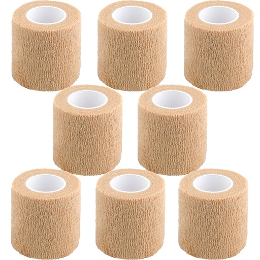 [BRSRM2YLDFYB6ETH] CIYAGPOOU Self Adhesive Bandage Wrap,2 Inch Athletic Tape Breathable Elastic Brown Cohesive Bandages, Vet Wrap Sports Tape for First Aid, Wrist Sprains Protection,Dogs