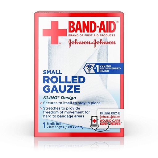 [BRSWGZQCBYHGYYDF] BAND-AID® Brand Flexible Rolled Gauze 2IN x 2.5YDS, PACK OF 3