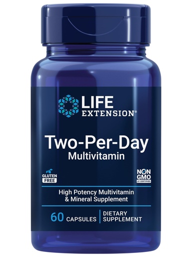 [BRSWGGIKDINAOHLF] Life Extension Two-Per-Day Multivitamin - for Heart, Brain, Blood Vessel & Cellular Health – Essential Vitamins & Minerals for Well-Being - Two Per Day - Gluten-Free – Non-GMO – 60 Capsules