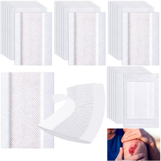 [BRSRABI2C54AKCLD] Colingmill 150 Pcs Non-Stick Pads with Adhesive Tabs Easy Removal Breathable Gauze Pads 3" x 4" Non-Adhesive Wound Dressing Highly Absorbent Gauze Bandages for Wounds Individually Packaged