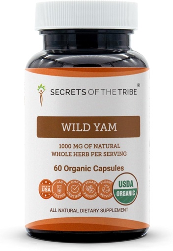 [BRSWGBL7CB5RYH3G] Tribe Wild Yam USDA Organic 60 Capsules Bendrijoje 124; Pagaminta su organinėmis vegetarinėmis kapsulėmis ir atsakiai auginamais laukiniais Yam (Dioscorea Villosa) Džiovinta šaknis (60 Capsules)