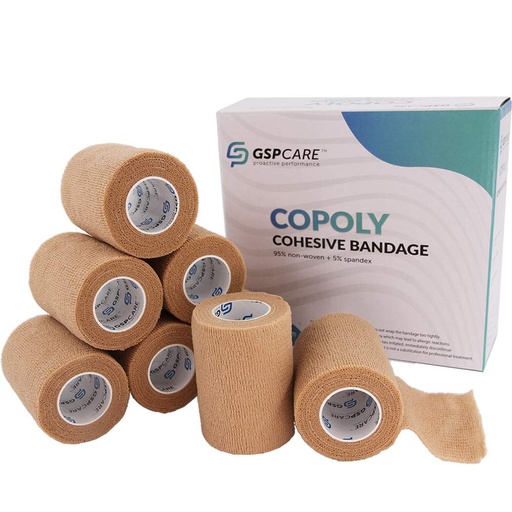 [BRSWGAL6CIHBMCAV] Self Adhesive Wrap Cohesive Wrap Bandages 6 Count 3" x 5 Yards, Medical Tape, Adhesive Flexible Breathable First Aid Non Woven Rolls, Stretch Athletic, Ankle Sprains & Swelling, Sport