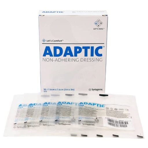 [BRSWIG3ZOAIQ4EY7] Systagenix Adaptic Non-Adhering Dressing 3" x 3" (Pack of 5)