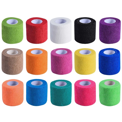 [BRSWGGLRPMCWOAY6] KISEER 15 Pack 2 Inch x 5 Yards Self Adhesive Bandage Breathable Cohesive Bandage Wrap Rolls Elastic Self-Adherent Tape for Stretch Athletic, Sports, Wrist, Ankle