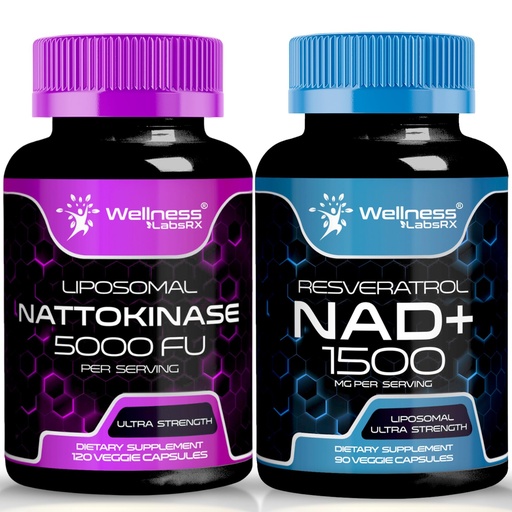 [BRSROCT3OYFQIALU] WELLNESS LABSRX NAD Capsules │Nattokinase Capsules | Bundle