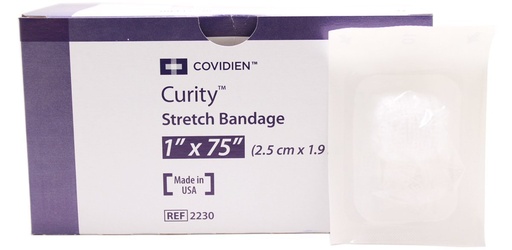 [BRSWGFD3AAOQGHTG] Curity Sterile Gauze Stretch Bandages, 1" x 75", Sterile-Pack of 12