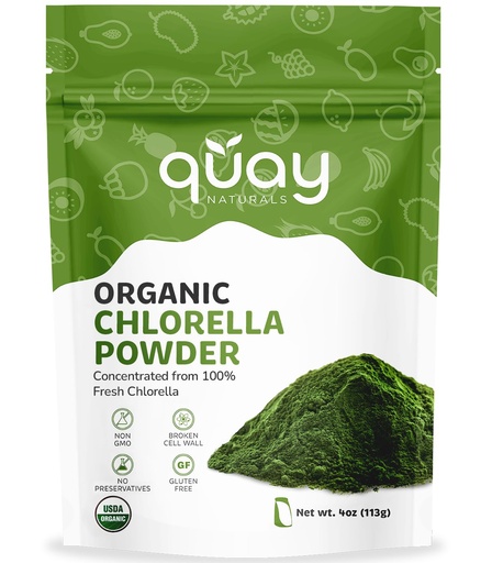 [BRSREZIYCUNGCFA3] Organic Chlorella Powder 4oz – Freeze-Dried, Non-GMO, Gluten-Free, Broken Cell Wall – Rich in Chlorophyll & Plant-Based Nutrients – Smoothie Booster – 100% Pure & USDA Organic.