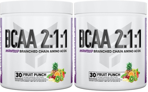 [BRSRGFI7OINQ4FDD] FINAFLEX Pure BCAA 2:1:1, Fruit Punch - 9.7 oz - Promotes Strength, Recovery & Performance - with 2:1:1 Ratio of Leucine, Isoleucine & Valine + Vitamin C - 30 Servings (Pack of 2)
