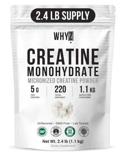 [BRSRECY6C4DWO2D5] Pure Creatine Monohydrate Powder 2.4 lb Micronized Unflavored Creatine for Women and Men, Fine Texture Bulk Creatine Powder for Smooth Mixing & Easy Dissolve Pre Workout, Vegan Friendly, 1100g