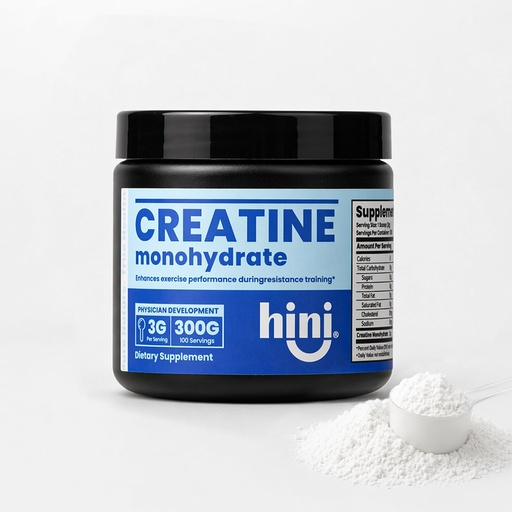[BRSRGYYRCIIA4FL6] HINI Creatine Monohydrate Powder 300g 100 Servings - 100% Pure Micronized Creatine, Keto Friendly, Gluten-Free, Sugar Free, No Fillers, Pre Workout Supports Strength, Enhances Muscle Power (10.58 oz)