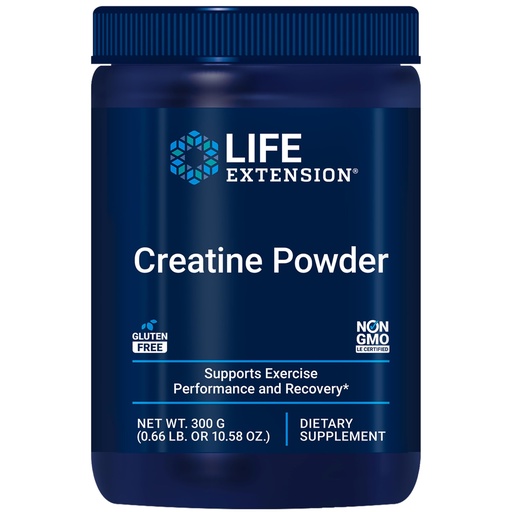 [BRSREFA3AAPRM2DZ] Life Extension Creatine Powder, Muscle Support, creatine monohydrate, Exercise Performance and Recovery, Gluten-Free, Non-GMO, Easy Mix, unflavored, Net Wt. 300 g