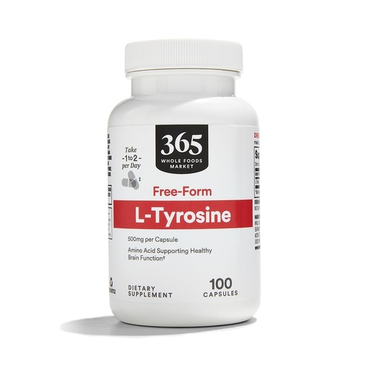 [BRSWGZQBOUCBOYI2] 365 by Whole Foods Market, L Tyrosine 500Mg, 100 Capsules