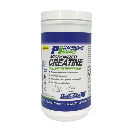 [BRSRMFAPB56WAGQZ] Performance Inspired Nutrition Micronized Creatine Monohydrate – 100% Pure, Unflavored, No Fillers – Supports Muscle Growth & Recovery – 1.1 lb