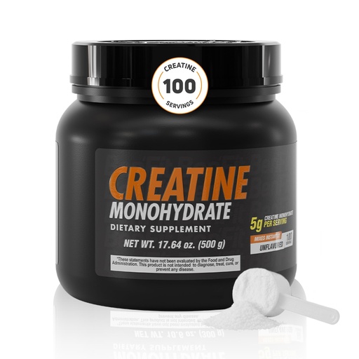 [BRSRECY2OUMBM234] Creatine Monohydrate Powder 5g – 100 Servings - Unflavored, Easy to Mix - 500g per Container of Pure Micronized Powder - for Women and Men that Supports Muscle Growth and Strength
