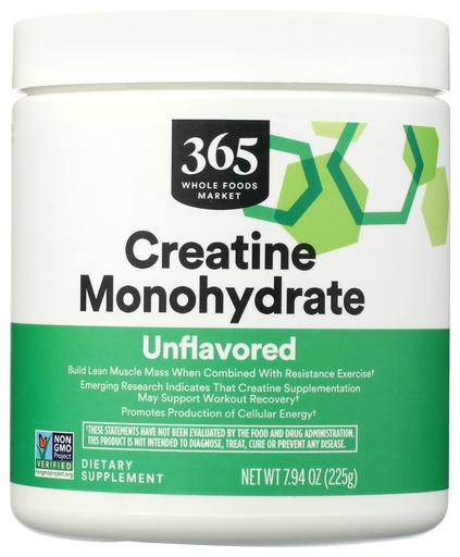 [BRSREAD4B4IA4DT4] 365 by Whole Foods Market Creatine Monohydrate Powder, 7.94 OZ