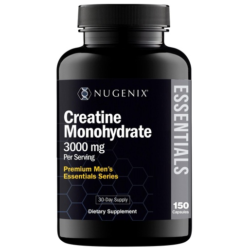 [BRSRAGQQBYJRMCIU] Nugenix Essentials Premium Creatine Monohydrate Pills Supplement, 3000mg, 150 Capsules