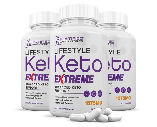 [BRSROBD5BYNG2EYU] (3 Pack) Lifestyle Extreme Keto Pills 1675MG New & Improved Formula Contains Apple Cider Vinegar Extra Virgin Olive Oil Powder Green Tea Leaf 180 Capsules
