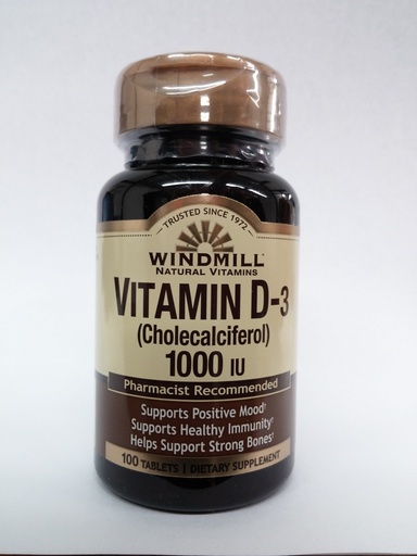 [BRSWIYYYCYARGHTC] Vitamin D TABS 1000IU WMILL Size: 100