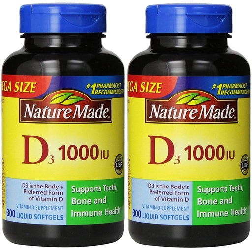[BRSWIHY6OINGOFA7] Nature Made® Vitamin D3 1000 IU, 600 Softgels