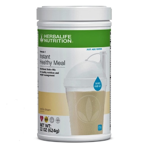 [BRSW2GADCMFAMGTX] Herbalife Formula One -HERBALIFE- Instant Healthy Meal - Vanilla Dream - Nutritional Shake Mix - for Healthy Nutrition 22 Oz (624g), Shake and Go