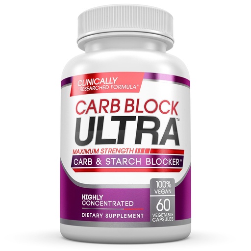[BRSW22Y2AQMA2DQ4] Carb Block Ultra White Kidney Bean Carbohydrate Blocker | Keto Diet Cheat Pills, 60 Veggie Caps