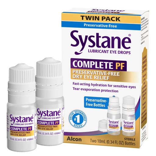 [BRSW2HA3DIFBUHLO] Systane, Complete Preservative Free Dry Eye Drops, Contains Propylene Glycol 0.6%, Multi-Dose Lubricating Eye Drops for Irritation and Dryness, Hydrating and Soothing, 0.3 Fl Oz, 2 Count