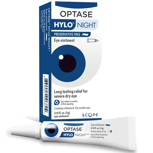 [BRSW22QZPIIRQC3X] Optase® HYLO® Night Eye Ointment, 0.18 oz | Overnight Lubricant Eye Ointment - Preservative Free, Well Tolerated Formula - For Severe Dryness of the Eyes