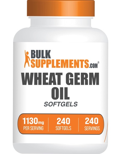 [BRSROBADOUIW223P] BulkSupplements.com Wheat Germ Oil Softgels - Wheat Germ Oil Supplement, Wheat Germ Oil 1130mg - Nutritional Supplement & Soy Free, 1 Softgel per Serving, 240 Softgels (Pack of 1)
