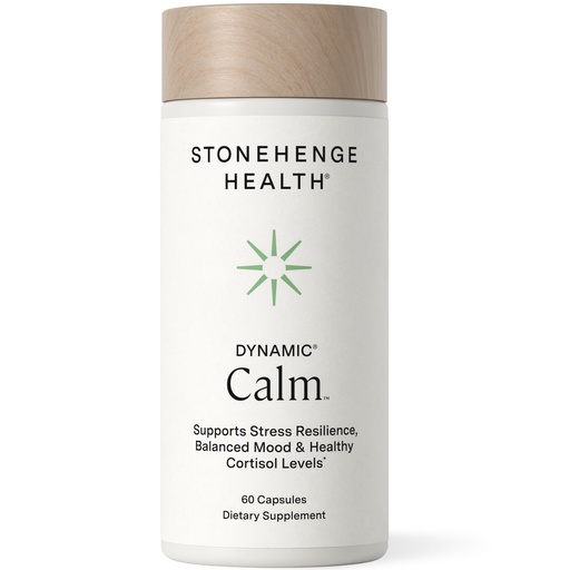 [BRSRGHD5AQFAADTO] Stonehenge Health Dynamic Calm - 600mg KSM-66 Ashwagandha with L-theanine, Rhodiola Rosea, Holy Basil, and Magnesium Glycinate, Daily Stress and Mood Support, Non-GMO, 60 Vegetarian Capsules