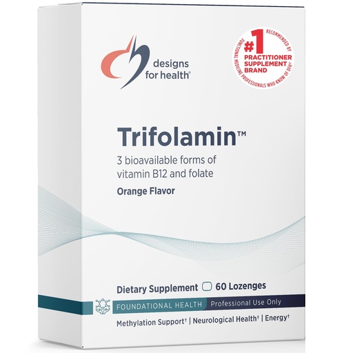 [BRSWKFA3AF7GIETC] Designs for Health Trifolamin B12 + Folate Lozenges - 3000mcg B12 (Three Forms) + MTHF Methylfolate Supplement - Delicious Orange Flavor, Fast-Dissolve Tablets (60 Lozenges)