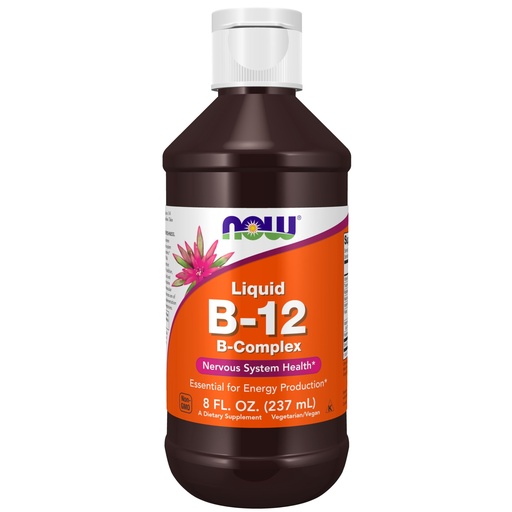 [BRSWIY32BQJRACLC] NOW Foods Supplements, Vitamin B-12 Complex Liquid, Energy Production*, Nervous System Health*, 8-Ounce